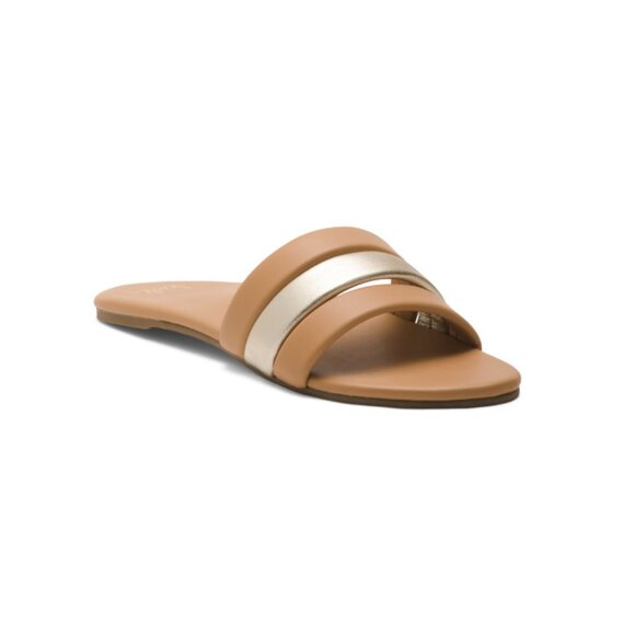 BEEK Platinum Leather Calibird Flat Sandals